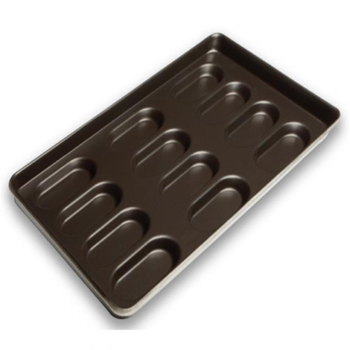 RK Bakeware Trung Quốc Dịch vụ thực phẩm NSF 4 inch 4.5 inch 6 inch Hot Dog Bun Pan Hot Dog Bread Mold 1