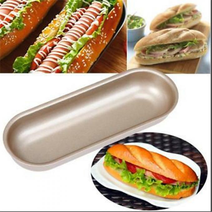 RK Bakeware Trung Quốc Dịch vụ thực phẩm NSF 4 inch 4.5 inch 6 inch Hot Dog Bun Pan Hot Dog Bread Mold 3