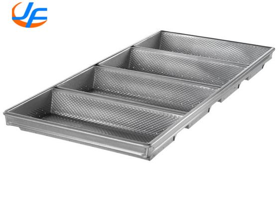 RK Bakeware Trung Quốc Dịch vụ thực phẩm NSF Telfon Nonstick 4 Strap Pullman Aluminized Loaf Pan / Steel Hearth Bread Pan