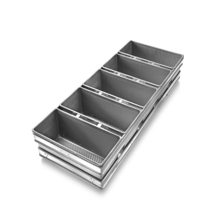 Rk Bakeware China Manufacturer-4 Strap Glazed Aluminized Steel Pullman Loaf Pan/Tank Loaf Pan/Vienna Loaf Pan