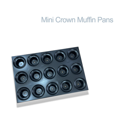 RK Bakeware Trung Quốc Dịch vụ thực phẩm NSF Custom Commercial Nonstick Glaze Mini Crown Muffin Tray