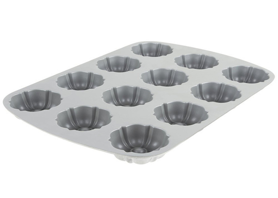 RK Bakeware Trung Quốc Dịch vụ thực phẩm NSF 12 Khối Bundtlette Aluminum Muffin Cake Pan Thị trường