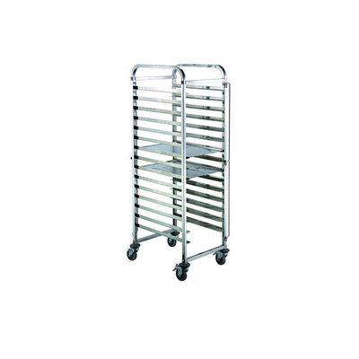 Rk Bakeware Manufacturer Trung Quốc-Aluminum 10 Pan Side Load Bun Sheet Pan Rack - Được lắp ráp