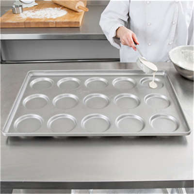 RK Bakeware Trung Quốc Khay nướng bánh mì kẹp thịt bằng thép tráng men 3 inch Trung Quốc