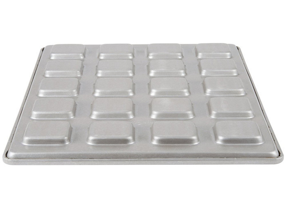 RK Bakeware China Foodservice NSF Custom 22 Square Ciabatta Roll Pan Bake Tray- Band In Rim