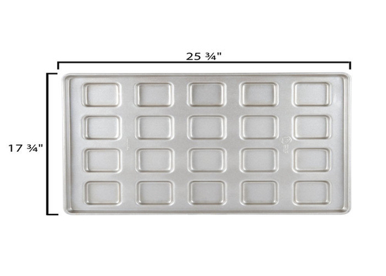 RK Bakeware China Foodservice NSF Custom 22 Square Ciabatta Roll Pan Bake Tray- Band In Rim