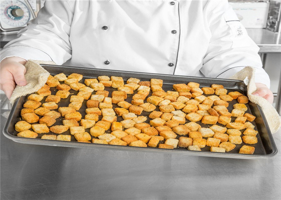 RK Bakeware China Foodservice NSF 18 Gauge Aluminum Bun Sheet Pan 18'x13' 1/2 Size Pizza Baking Tray