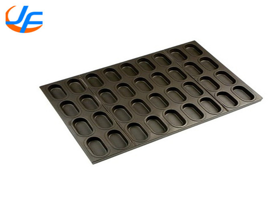 RK Bakeware Trung Quốc Dịch vụ thực phẩm nhôm hình bầu dục muffin nướng nướng Pan Quad muffin nướng nướng