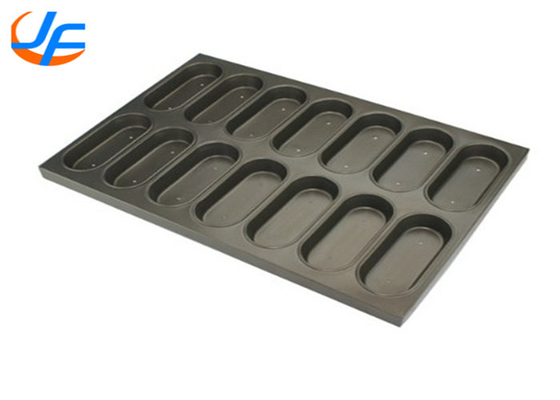 RK Bakeware Trung Quốc Dịch vụ thực phẩm nhôm hình bầu dục muffin nướng nướng Pan Quad muffin nướng nướng