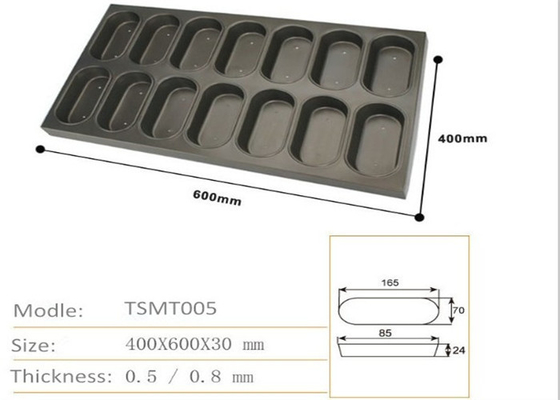RK Bakeware Trung Quốc Dịch vụ thực phẩm nhôm hình bầu dục muffin nướng nướng Pan Quad muffin nướng nướng