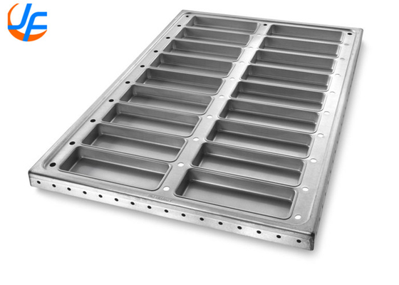 RK Bakeware Trung Quốc-52435 kính Nonstick 18 Mold Aluminized Steel Hot Dog Bun Pan Tray