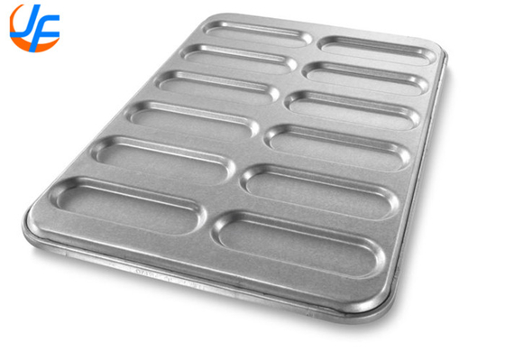 RK Bakeware China Foodservice 22100 Lớp kính New England Thép nhôm Hot Dog Bun Pan Tray