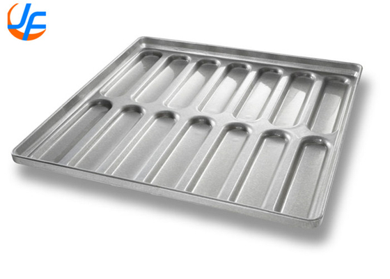 RK Bakeware China Foodservice 22100 Lớp kính New England Thép nhôm Hot Dog Bun Pan Tray