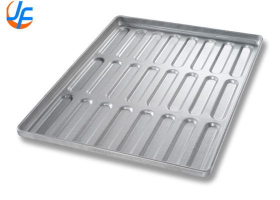 RK Bakeware China Foodservice 42465 Thương mại 32 Mold Glazed Aluminized Steel Cluster Hot Dog Bun Pan