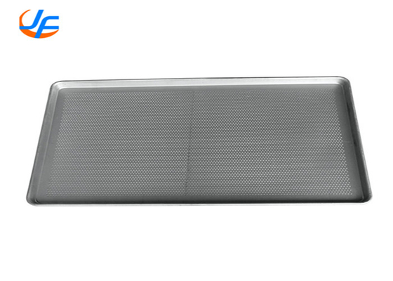 RK Bakeware China-601828 Full Size 16 Gauge 18 &quot;x 26&quot; Wire in Rim Aluminum Perforated Bun / Sheet Pan