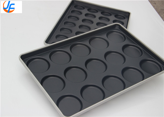 RK Bakeware Trung Quốc Dịch vụ thực phẩm 42425 Thép nhôm thủy tinh 15 Mold 3,42 oz. Hamburger Bun Tray Muffin Top Cookie Pa