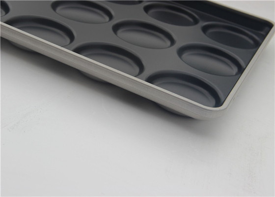 RK Bakeware Trung Quốc Dịch vụ thực phẩm 42425 Thép nhôm thủy tinh 15 Mold 3,42 oz. Hamburger Bun Tray Muffin Top Cookie Pa