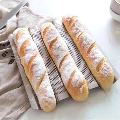 RK Bakeware China Foodservice NSF Full Size 16 Gauge 5 Row Nonstick Aluminium Baguette Bánh nướng
