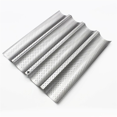 RK Bakeware Trung Quốc Dịch vụ thực phẩm NSF lỗ 3 khe Baguette Bake Tray bánh mì Pháp