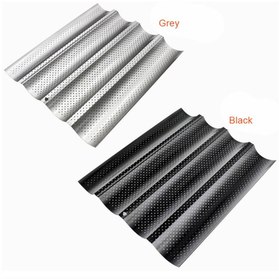 RK Bakeware Trung Quốc Dịch vụ thực phẩm NSF Hình đục 3 khe Baguette Thang nướng bánh Pháp