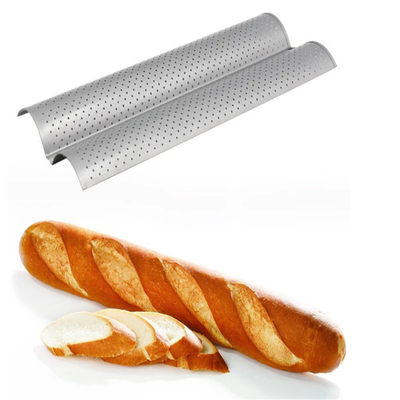 RK Bakeware Trung Quốc Dịch vụ thực phẩm NSF Hình đục 3 khe Baguette Thang nướng bánh Pháp