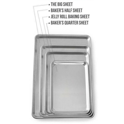 RK Bakeware Trung Quốc Dịch vụ thực phẩm NSF 18X26 Inch 600X400 Aluminium Bánh giấy nướng