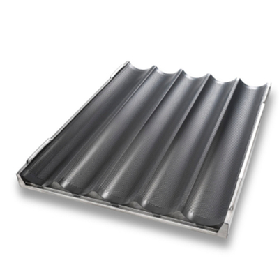 RK Bakeware China Foodservice NSF Duraashield Lớp phủ 5 kênh Baguette Tray