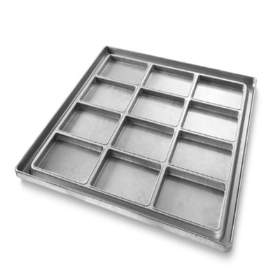 RK Bakeware Trung Quốc Dịch vụ thực phẩm NSF Glaze Nonstick hình chữ nhật hình vuông nhôm bánh pizza nướng