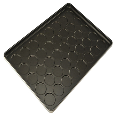 RK Bakeware Trung Quốc Dịch vụ thực phẩm NSF 42445 Thép nhôm thủy tinh 24 Mold Clustered Hamburger Bun Baking Tray