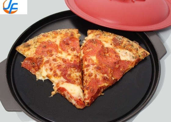 RK Bakeware Trung Quốc Nhà sản xuất-Pizza Hut Hardcoat Anodized Hardcoat Anodized Thin Crust Pizza Pans