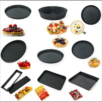 Rk Bakeware Trung Quốc-Hard Coat Fluted Round Aluminum Pizza Form Pan