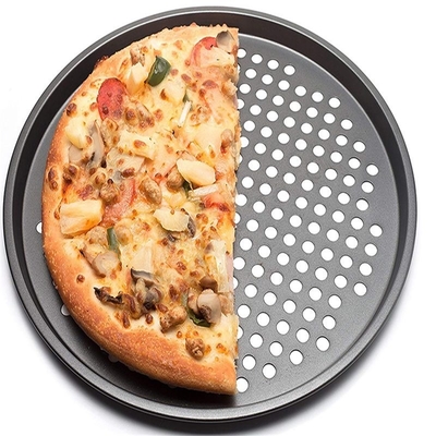 Rk Bakeware Trung Quốc Nhà sản xuất-Nonstick nhôm đĩa pizza với cạnh