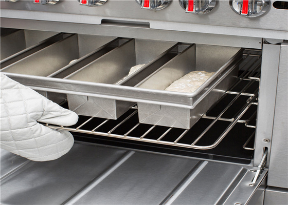 RK Bakeware Trung Quốc-Chicago kim loại 4 dây đai thủy tinh nhôm Pullman bánh mì chảo bánh mì chảo 13 &quot;x 4&quot; x 4 &quot;