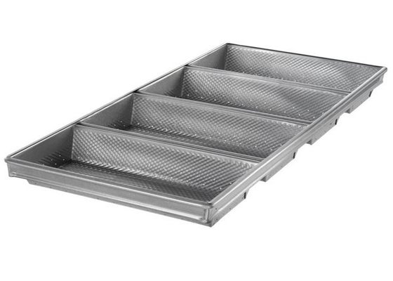 RK Bakeware Trung Quốc Dịch vụ thực phẩm NSF Nonstick Glaze 4 Strap Aluminized Steel Hearth Bread Pan