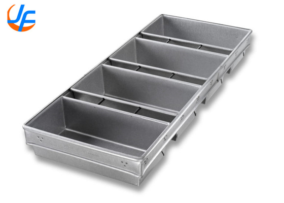RK Bakeware Trung Quốc-Chicago kim loại 4 dây đai mở trên cao Pullman bánh mì chảo kính cho các tiệm bánh bán buôn