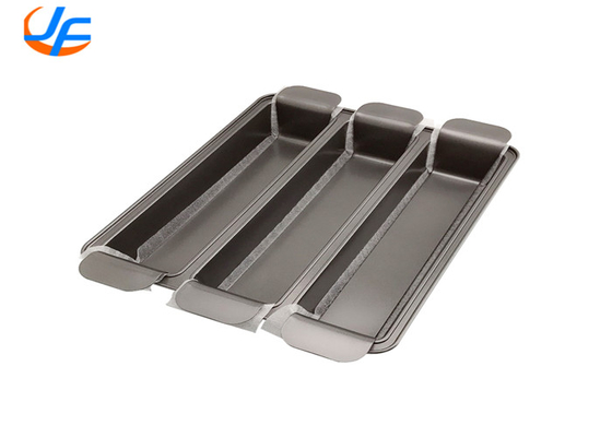 RK Bakeware Trung Quốc Dịch vụ thực phẩm NSF Telfon Coat Aluminum Loaf Pans Pullman Three Cup Loaf Pan Copper Trisagna Pan