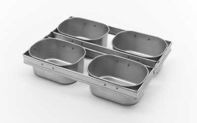 RK Bakeware Trung Quốc Dịch vụ thực phẩm NSF 600g Không dính 4 dây đai Nhà nông White Sandwich Bánh Tin