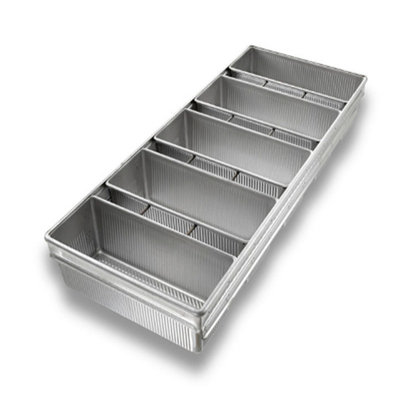 Rk Bakeware China Manufacturer-4 Strap Glazed Aluminized Steel Pullman Loaf Pan/Tank Loaf Pan/Vienna Loaf Pan