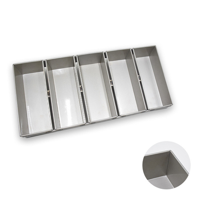 Rk Bakeware Trung Quốc-Chicago kim loại silicone thủy tinh 5 dây chuyền bánh mì khuôn mở trên
