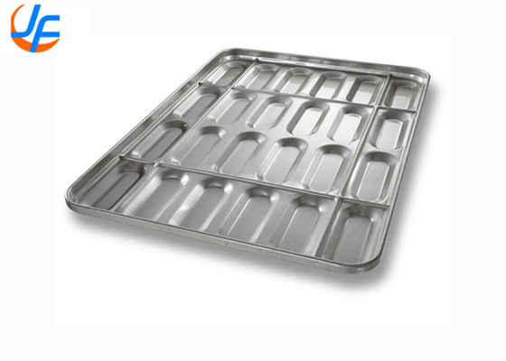 RK Bakeware Trung Quốc-PFA Nonstick Cluster Hot Dog Bun Pan Với Bức tường bên Gusseted cho các tiệm bánh công nghiệp