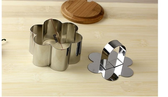 RK Bakeware China Foodservice NSF Mini Cooking Flower Cake Tin Molds For Baking, Funny SS Pasty Cake Ring