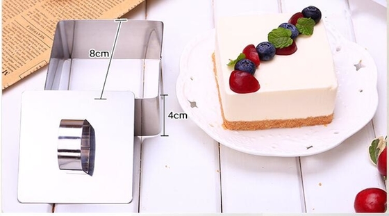 RK Bakeware Trung Quốc Dịch vụ thực phẩm NSF Quadrat hình Mousse Ring Pasty Ring