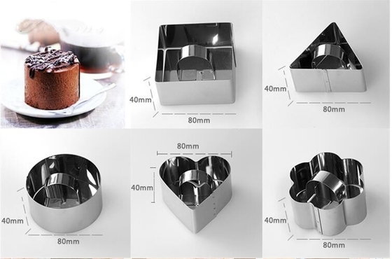 RK Bakeware Trung Quốc Dịch vụ thực phẩm NSF Quadrat hình Mousse Ring Pasty Ring