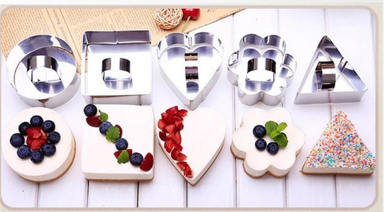 RK Bakeware Trung Quốc Dịch vụ thực phẩm NSF Tam giác Mousse Cake Ring Stainless Steel Ring Mold Cut Biscuits Cake Bakeware Mold