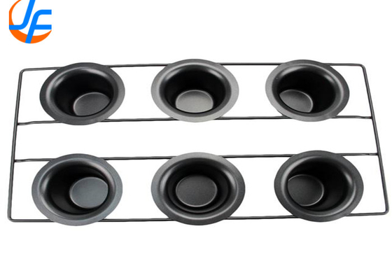 RK Bakeware China Foodservice NSF 6 cốc Stainless Steel Nonstick Popover Pan
