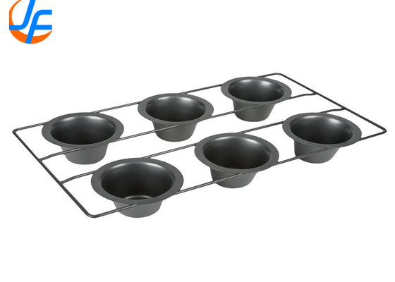 RK Bakeware China Foodservice NSF 6 cốc Stainless Steel Nonstick Popover Pan