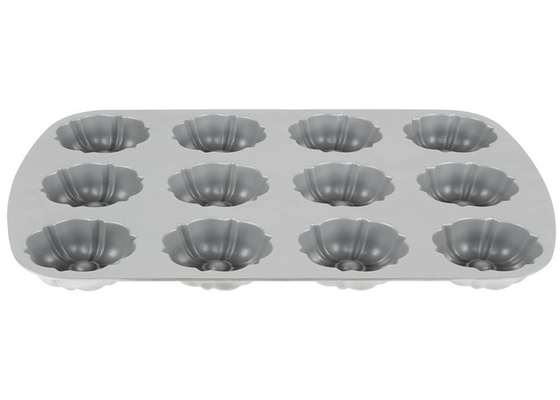 RK Bakeware Trung Quốc Dịch vụ thực phẩm NSF 12 Khối Bundtlette Aluminum Muffin Cake Pan Thị trường