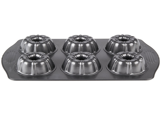 RK Bakeware China Foodservice NSF Stainless Steel Cake Mold Fluted Mini Bundt Cake Pan