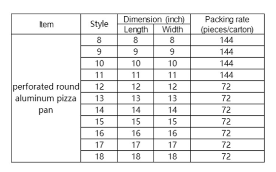 thương mại 10 inch pizza bandeja para hornear punch pizza tray khuôn para pizza đĩa bạc với lỗ