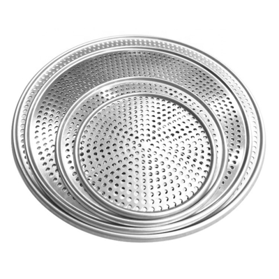 18 Inch lỗ vòng nhôm Pizza Pan Punched Pizza Tray nướng nướng cho nhà hàng